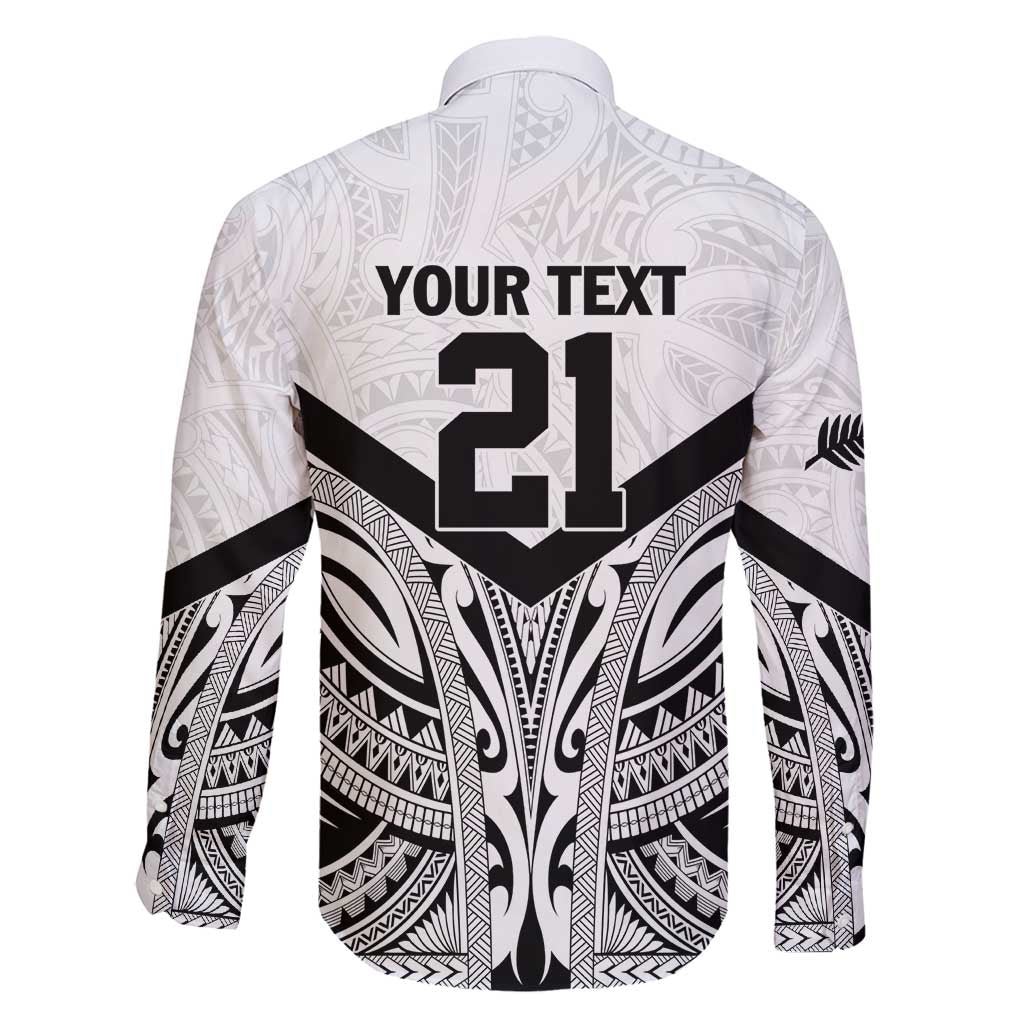 New Zealand Football Custom Family Matching Mermaid Dress and Hawaiian Shirt All White Fern Go Champions LT9 - Polynesian Pride
