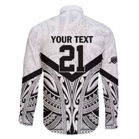 New Zealand Football Custom Family Matching Puletasi and Hawaiian Shirt All White Fern Go Champions LT9 - Polynesian Pride