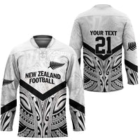 New Zealand Football Custom Hockey Jersey All White Fern Go Champions LT9 - Polynesian Pride