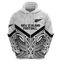 New Zealand Football Custom Hoodie All White Fern Go Champions LT9 - Polynesian Pride