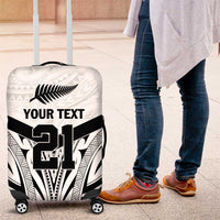 New Zealand Football Custom Luggage Cover All White Fern Go Champions LT9 White - Polynesian Pride