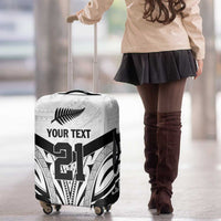 New Zealand Football Custom Luggage Cover All White Fern Go Champions LT9 - Polynesian Pride
