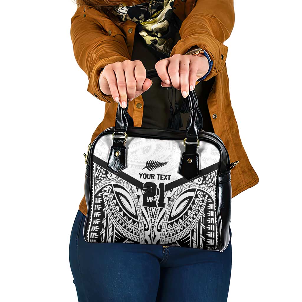 New Zealand Football Custom Shoulder Handbag All White Fern Go Champions