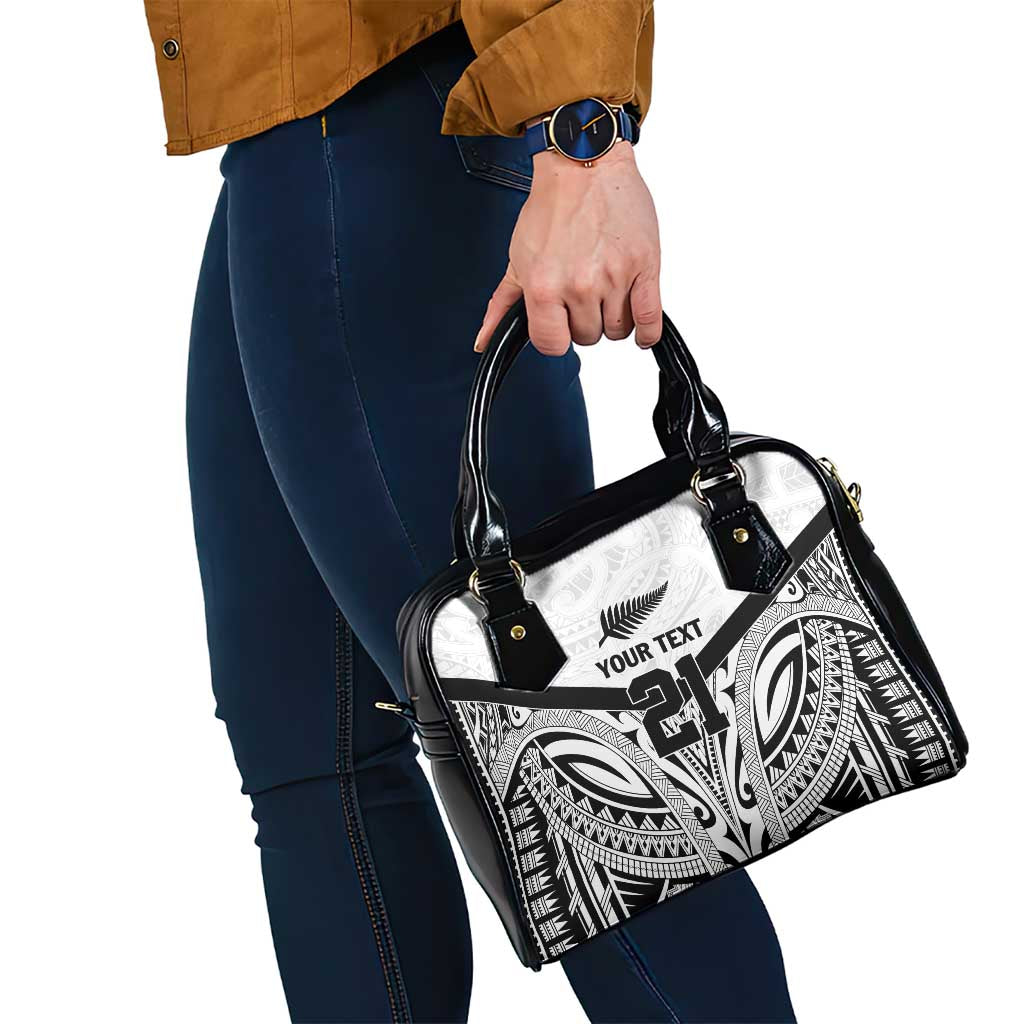 New Zealand Football Custom Shoulder Handbag All White Fern Go Champions