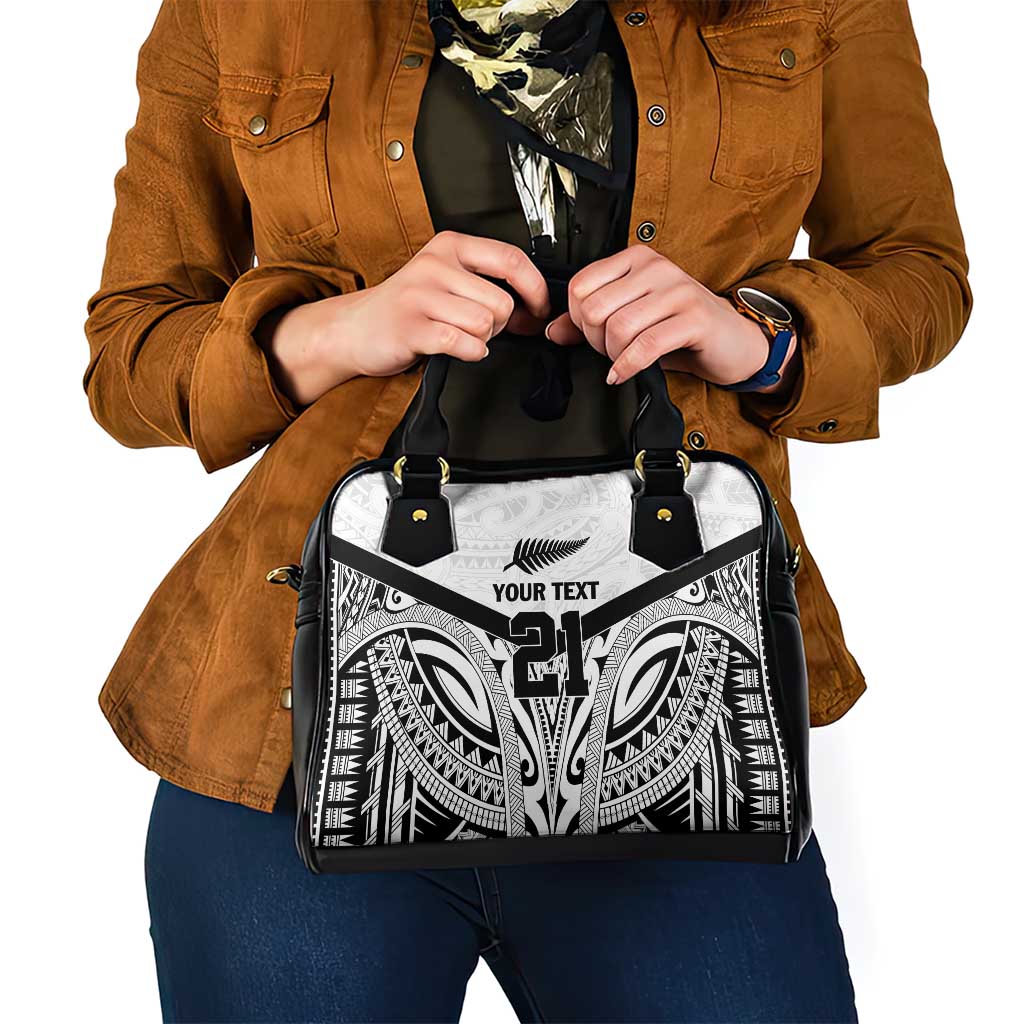 New Zealand Football Custom Shoulder Handbag All White Fern Go Champions