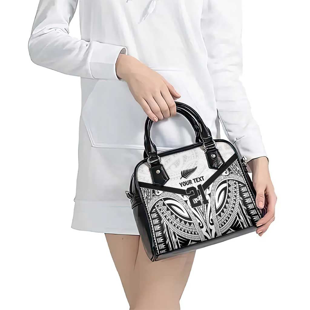 New Zealand Football Custom Shoulder Handbag All White Fern Go Champions