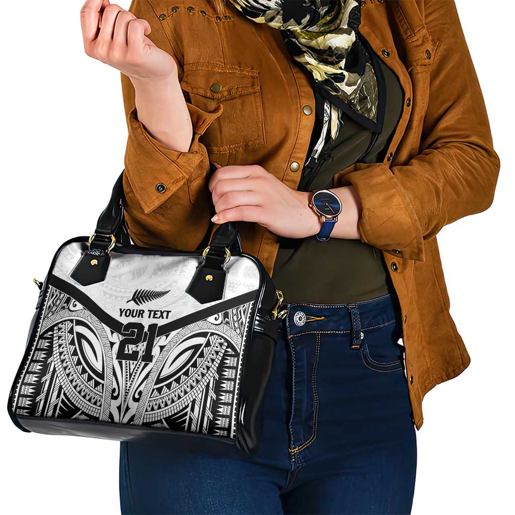 New Zealand Football Custom Shoulder Handbag All White Fern Go Champions