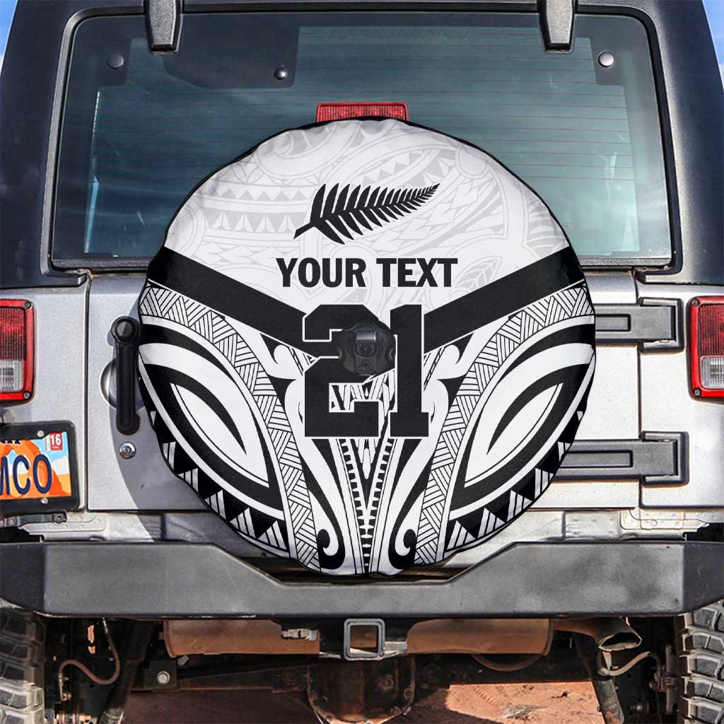 New Zealand Football Custom Spare Tire Cover All White Fern Go Champions LT9 White - Polynesian Pride