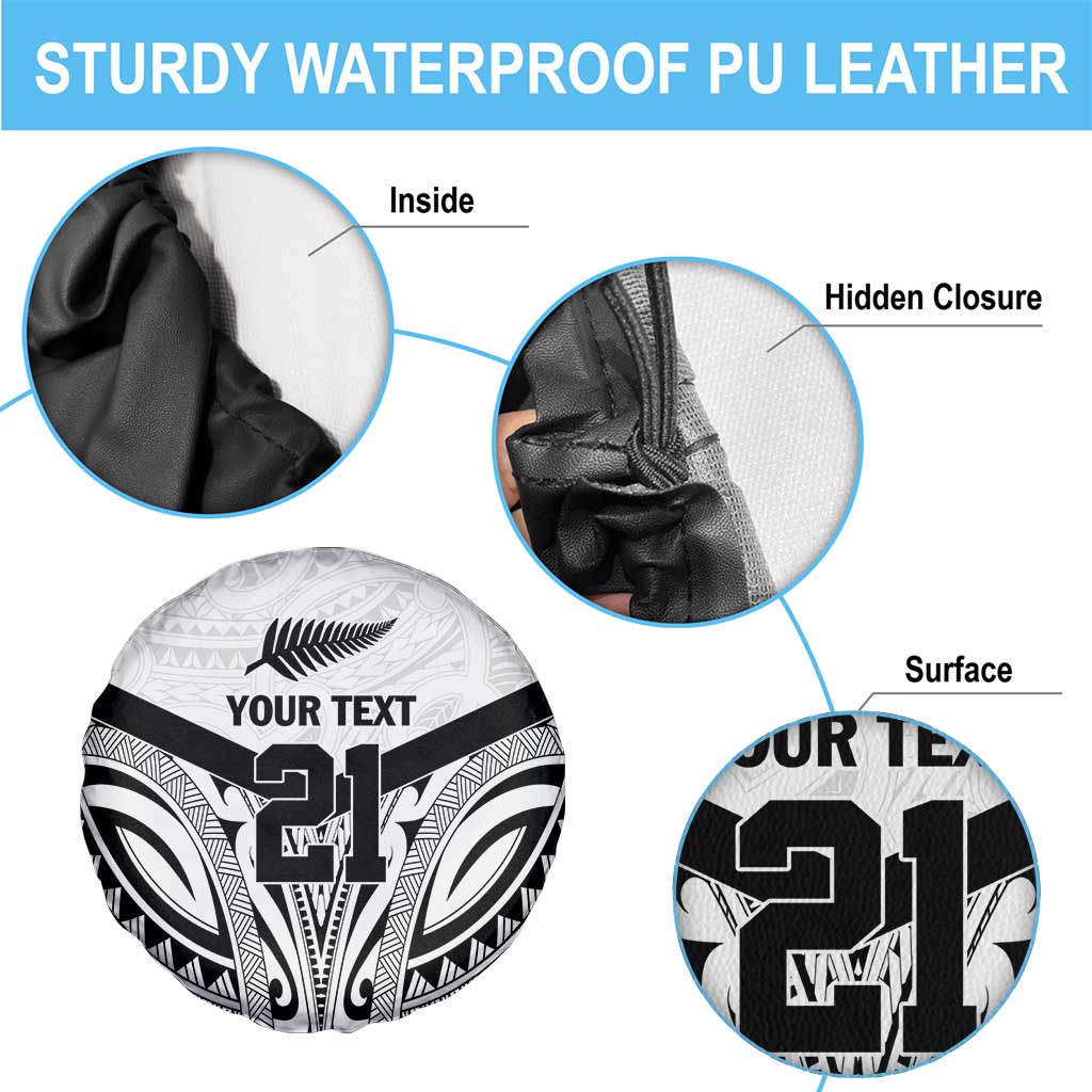 New Zealand Football Custom Spare Tire Cover All White Fern Go Champions LT9 - Polynesian Pride