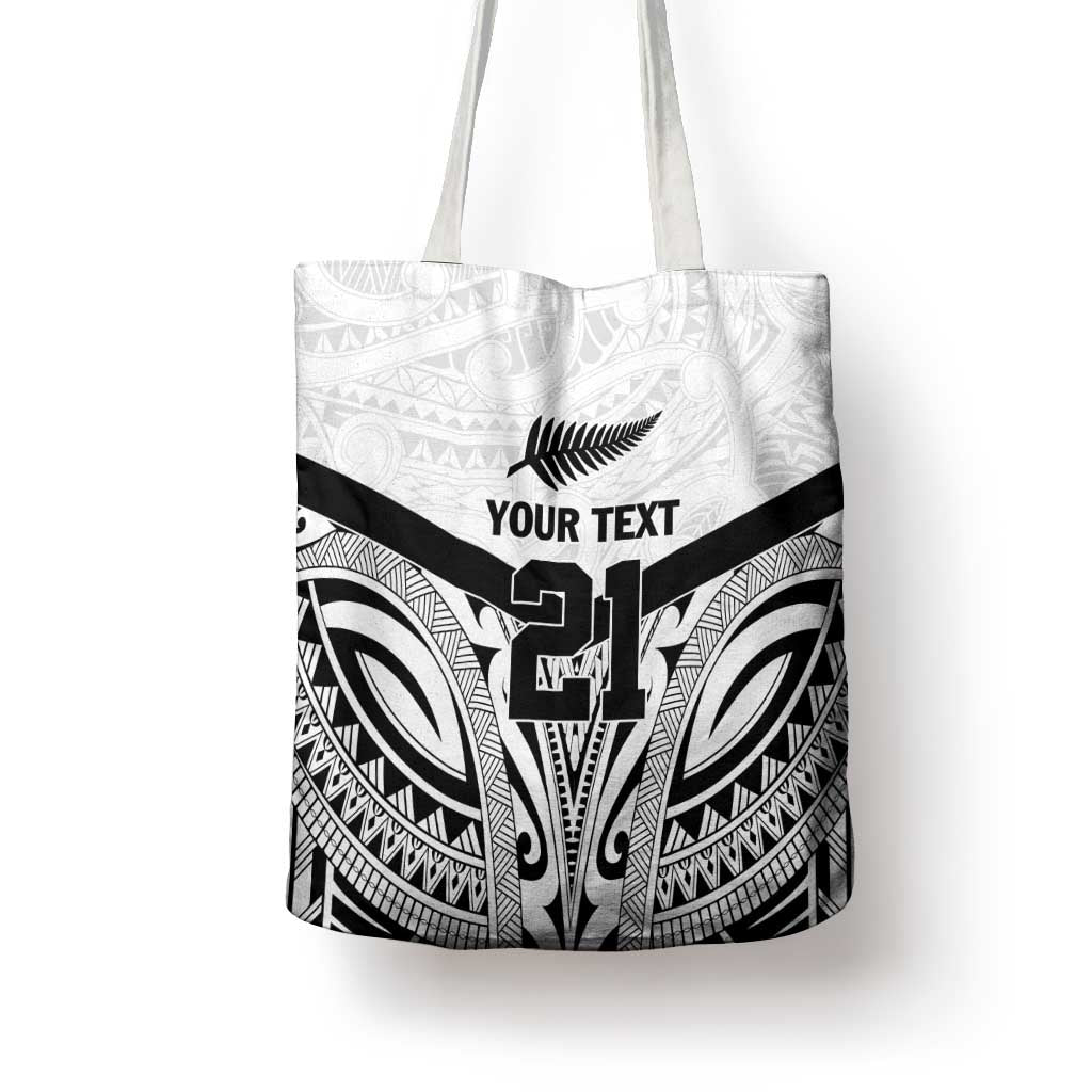 New Zealand Football Custom Tote Bag All White Fern Go Champions - Polynesian Pride