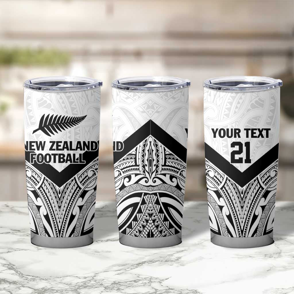 New Zealand Football Custom Tumbler Cup All White Fern Go Champions LT9 - Polynesian Pride