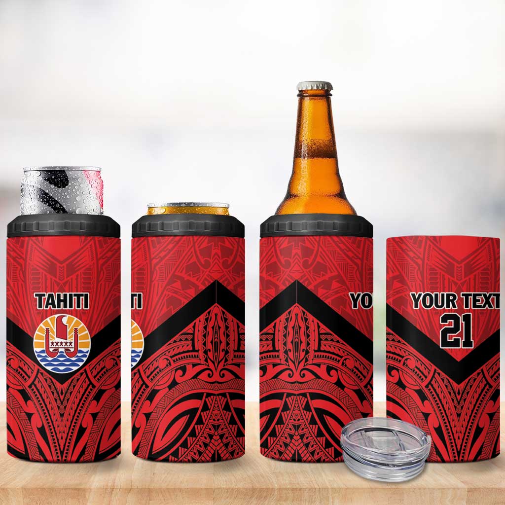 Tahiti Football Custom 4 in 1 Can Cooler Tumbler Toa Aito Go Champions