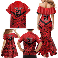 Tahiti Football Custom Family Matching Mermaid Dress and Hawaiian Shirt Toa Aito Go Champions LT9 - Polynesian Pride