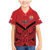Tahiti Football Custom Family Matching Mermaid Dress and Hawaiian Shirt Toa Aito Go Champions LT9 Son's Shirt Red - Polynesian Pride