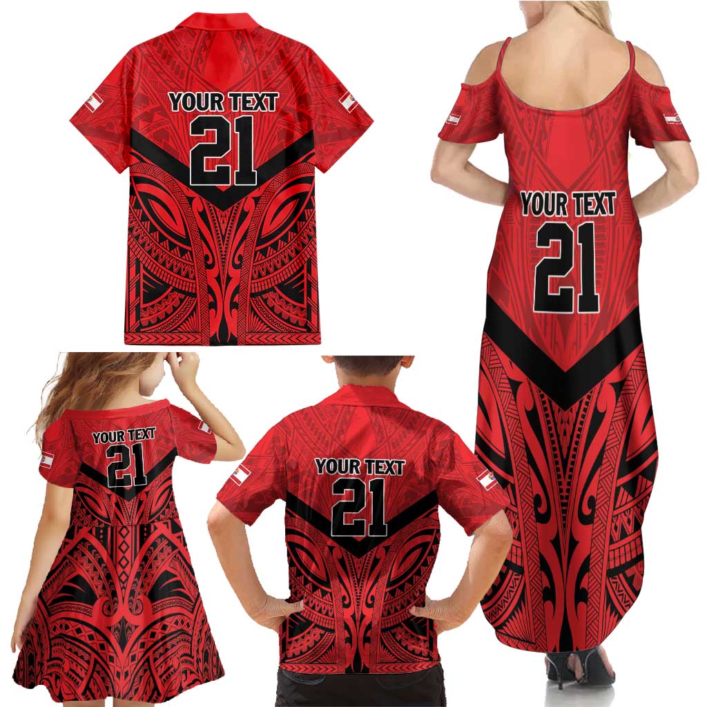 Tahiti Football Custom Family Matching Summer Maxi Dress and Hawaiian Shirt Toa Aito Go Champions LT9 - Polynesian Pride