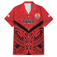 Tahiti Football Custom Family Matching Summer Maxi Dress and Hawaiian Shirt Toa Aito Go Champions LT9 Dad's Shirt - Short Sleeve Red - Polynesian Pride