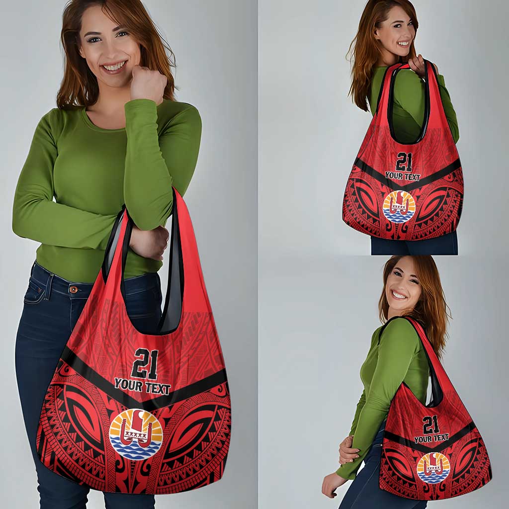 Tahiti Football Custom Grocery Bag Toa Aito Go Champions