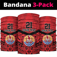Tahiti Football Custom Neck Gaiter Toa Aito Go Champions LT9 package One Size: 25*50cm Red - Polynesian Pride