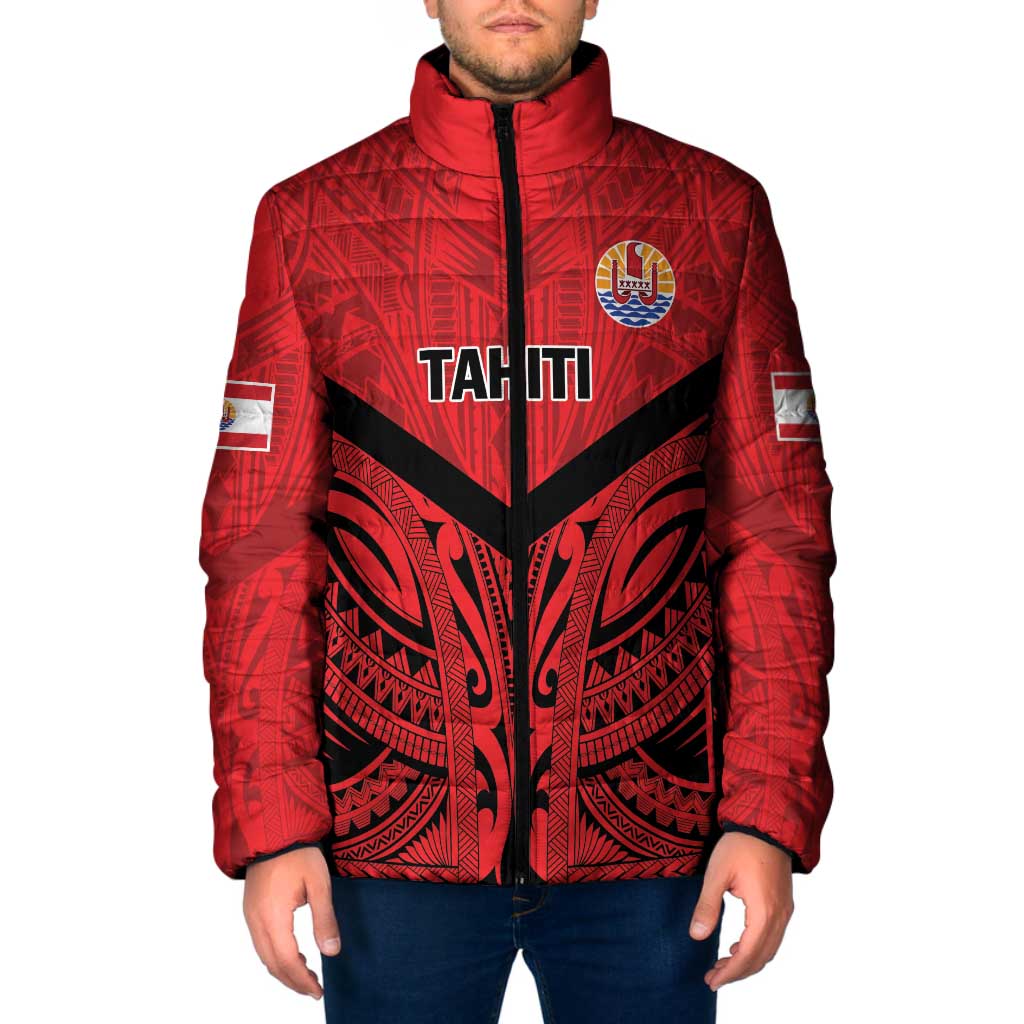 Tahiti Football Custom Padded Jacket Toa Aito Go Champions - Polynesian Pride