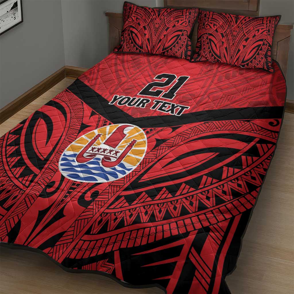 Tahiti Football Custom Quilt Bed Set Toa Aito Go Champions LT9 - Polynesian Pride