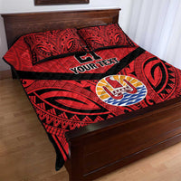 Tahiti Football Custom Quilt Bed Set Toa Aito Go Champions LT9 - Polynesian Pride