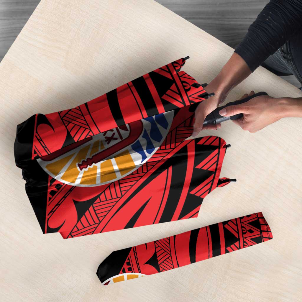 Tahiti Football Custom Umbrella Toa Aito Go Champions - Polynesian Pride