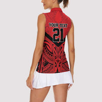 Tahiti Football Custom Women Sleeveless Polo Shirt Toa Aito Go Champions LT9 - Polynesian Pride