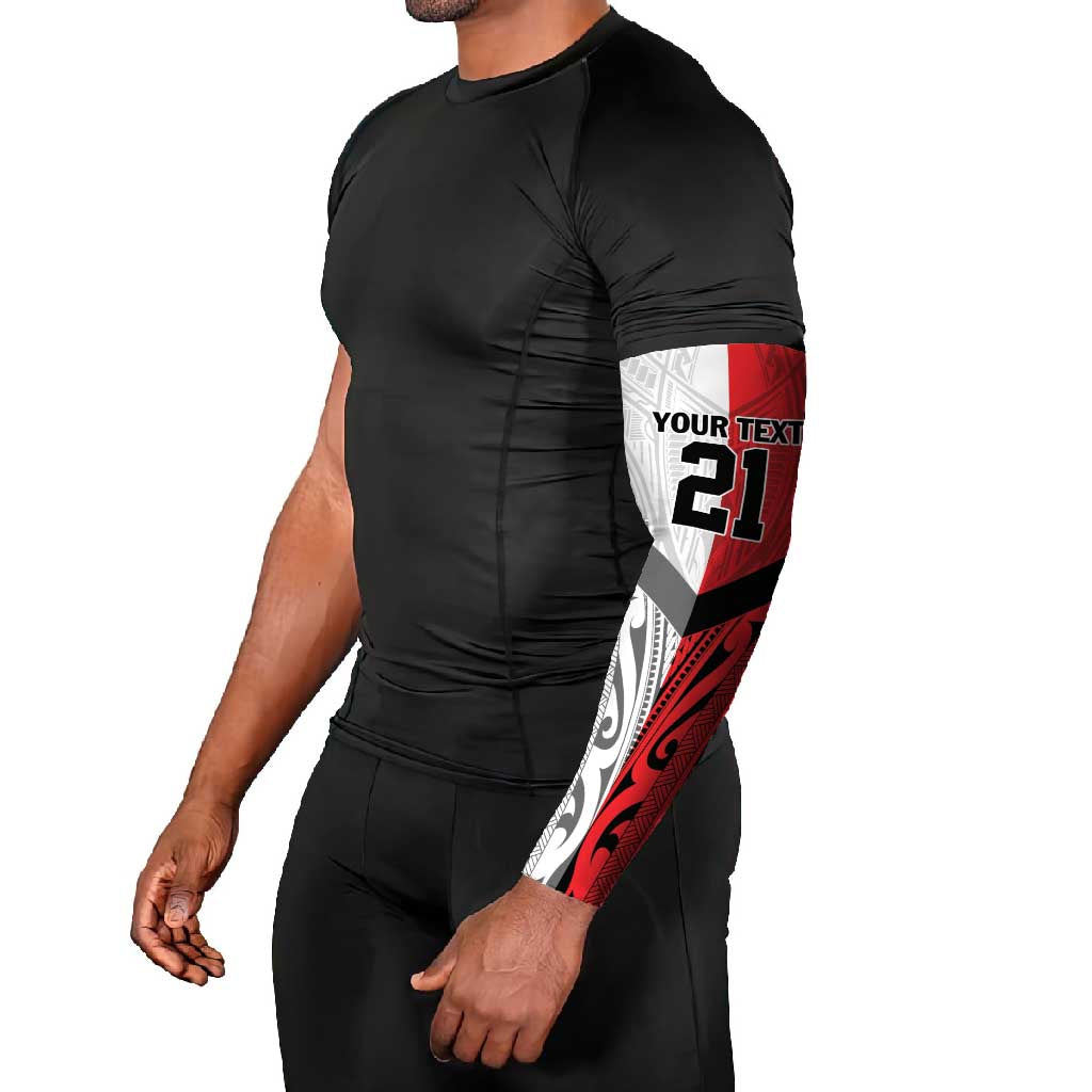 New Caledonia-Tahiti Football Custom Arm Sleeves Together Go Champions - Polynesian Pride
