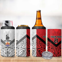 New Caledonia-Tahiti Football Custom 4 in 1 Can Cooler Tumbler Together Go Champions LT9 - Polynesian Pride