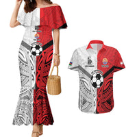 New Caledonia-Tahiti Football Custom Couples Matching Mermaid Dress and Hawaiian Shirt Together Go Champions LT9 Art - Polynesian Pride