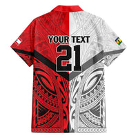 New Caledonia-Tahiti Football Custom Family Matching Off The Shoulder Long Sleeve Dress and Hawaiian Shirt Together Go Champions LT9 - Polynesian Pride