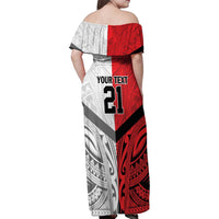 New Caledonia-Tahiti Football Custom Family Matching Off Shoulder Maxi Dress and Hawaiian Shirt Together Go Champions LT9 - Polynesian Pride