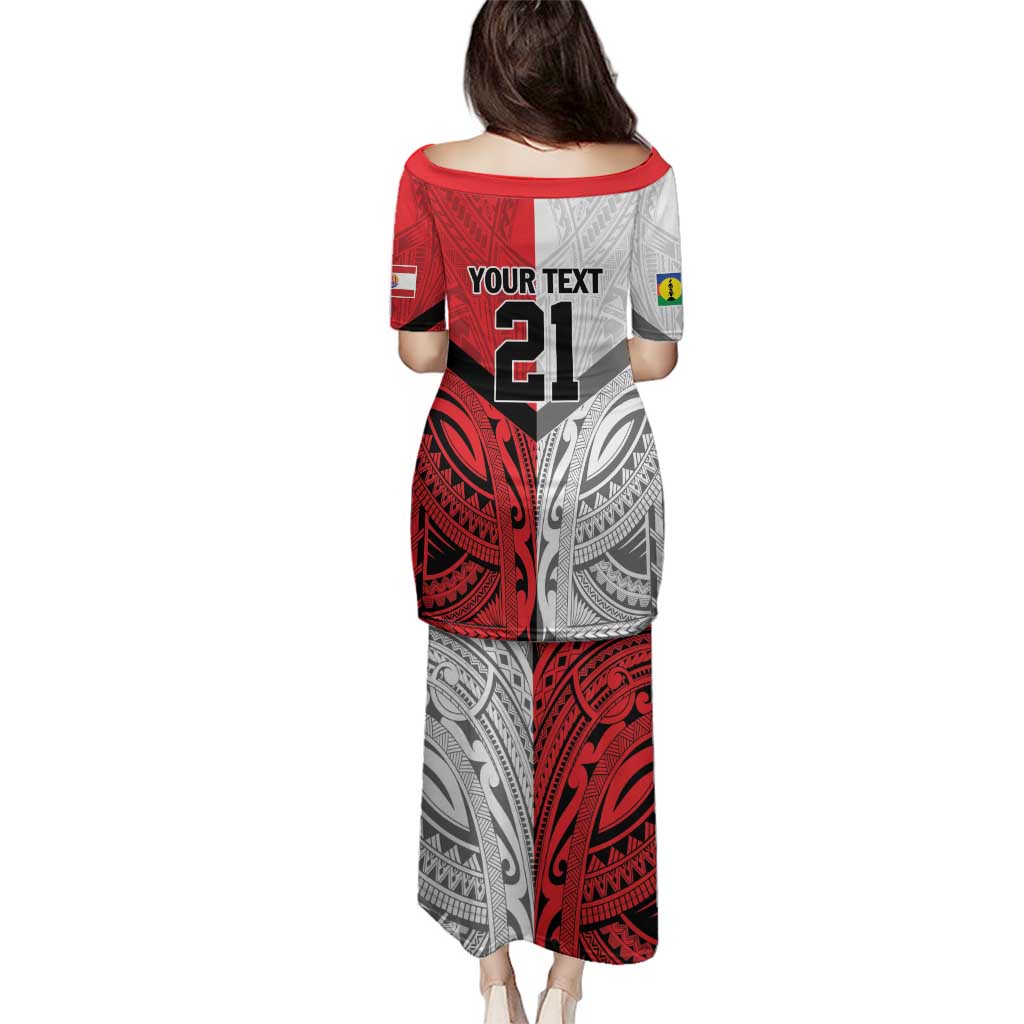 New Caledonia-Tahiti Football Custom Family Matching Puletasi and Hawaiian Shirt Together Go Champions LT9 - Polynesian Pride