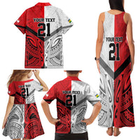 New Caledonia-Tahiti Football Custom Family Matching Tank Maxi Dress and Hawaiian Shirt Together Go Champions LT9 - Polynesian Pride