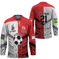 New Caledonia-Tahiti Football Custom Hockey Jersey Together Go Champions - Polynesian Pride