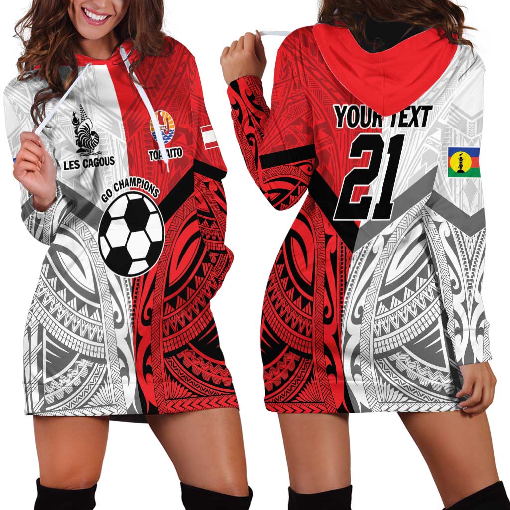 New Caledonia-Tahiti Football Custom Hoodie Dress Together Go Champions LT9 - Polynesian Pride