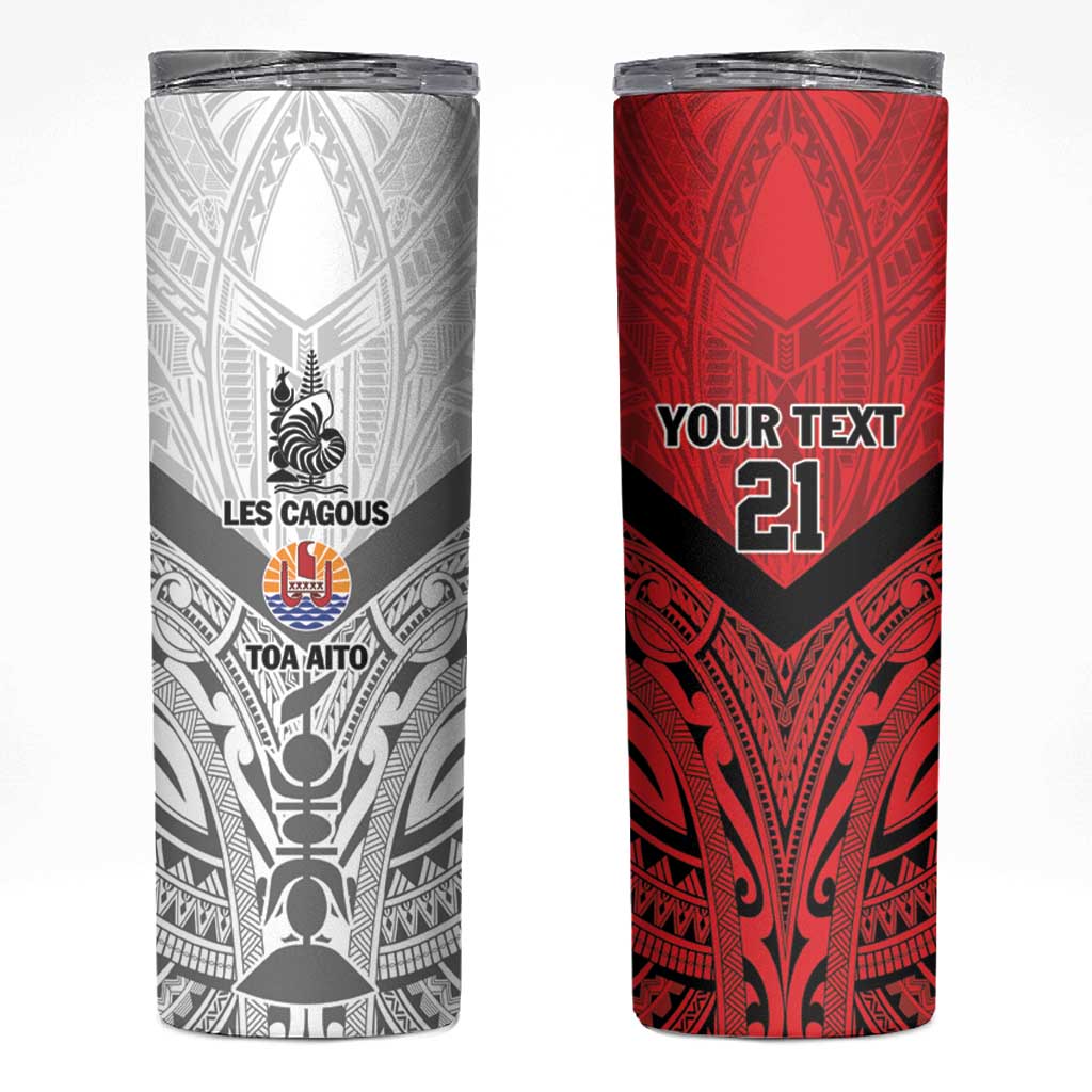 New Caledonia-Tahiti Football Custom Skinny Tumbler Together Go Champions LT9 Art - Polynesian Pride