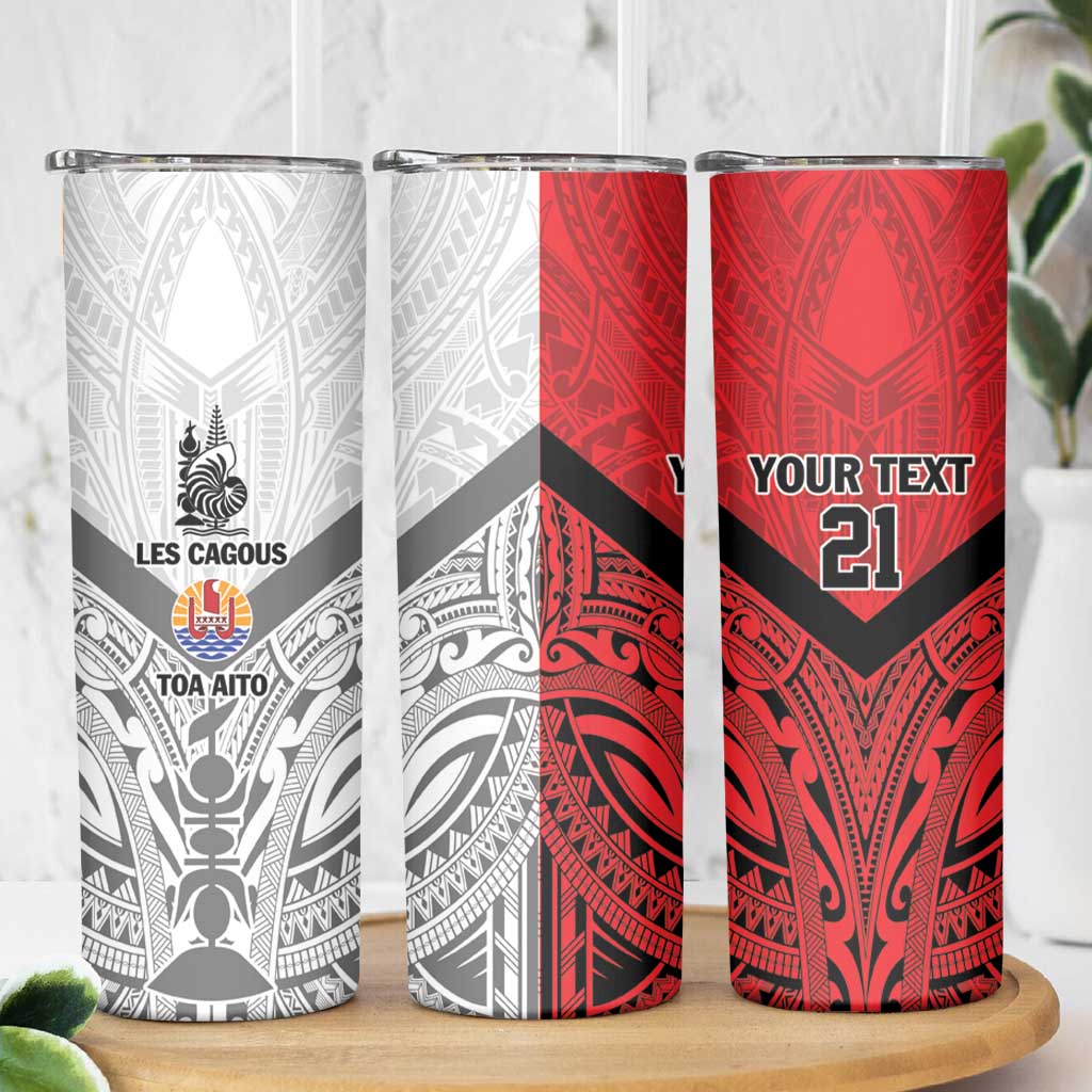 New Caledonia-Tahiti Football Custom Skinny Tumbler Together Go Champions LT9 - Polynesian Pride