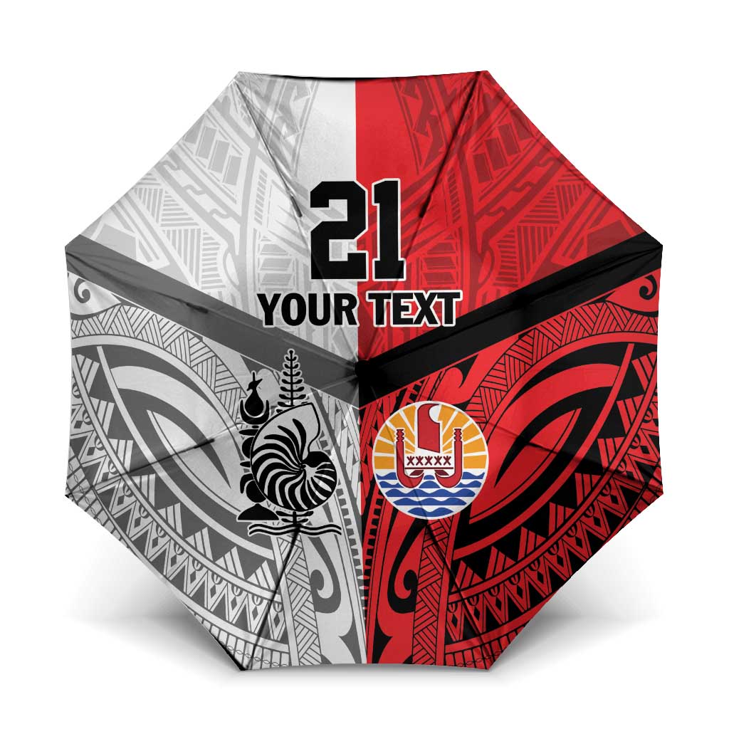New Caledonia-Tahiti Football Custom Umbrella Together Go Champions - Polynesian Pride