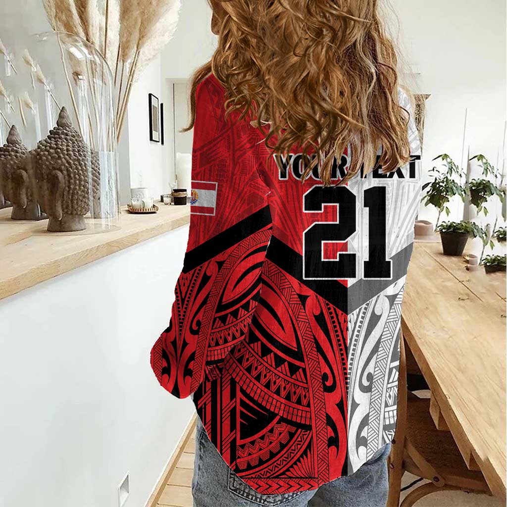 New Caledonia-Tahiti Football Custom Women Casual Shirt Together Go Champions LT9 - Polynesian Pride