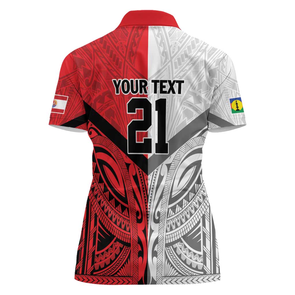 New Caledonia-Tahiti Football Custom Women Polo Shirt Together Go Champions LT9 - Polynesian Pride