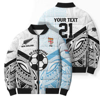 New Zealand-Fiji Football Custom Bomber Puffer Jacket Together Go Champions - Polynesian Pride