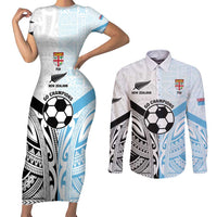 New Zealand-Fiji Football Custom Couples Matching Short Sleeve Bodycon Dress and Long Sleeve Button Shirt Together Go Champions LT9 Art - Polynesian Pride