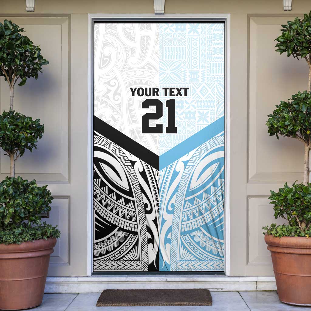 New Zealand-Fiji Football Custom Door Cover Together Go Champions LT9 Art - Polynesian Pride