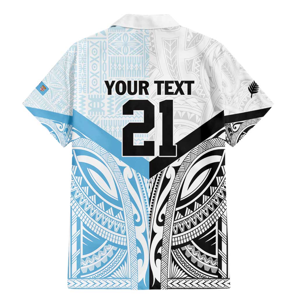 New Zealand-Fiji Football Custom Family Matching Mermaid Dress and Hawaiian Shirt Together Go Champions LT9 - Polynesian Pride