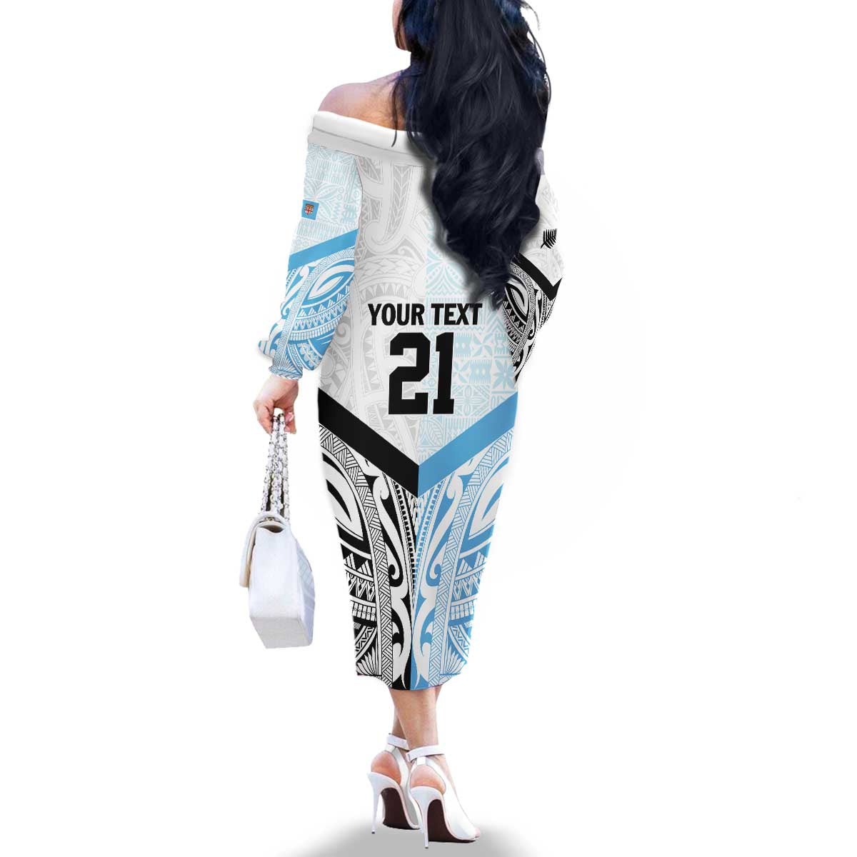 New Zealand-Fiji Football Custom Family Matching Off The Shoulder Long Sleeve Dress and Hawaiian Shirt Together Go Champions LT9 - Polynesian Pride