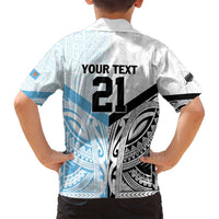 New Zealand-Fiji Football Custom Family Matching Off Shoulder Maxi Dress and Hawaiian Shirt Together Go Champions LT9 - Polynesian Pride