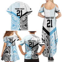 New Zealand-Fiji Football Custom Family Matching Summer Maxi Dress and Hawaiian Shirt Together Go Champions LT9 - Polynesian Pride