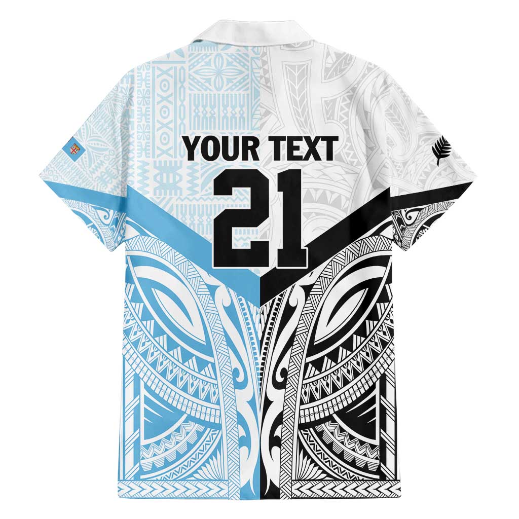 New Zealand-Fiji Football Custom Family Matching Summer Maxi Dress and Hawaiian Shirt Together Go Champions LT9 - Polynesian Pride