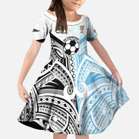 New Zealand-Fiji Football Custom Family Matching Tank Maxi Dress and Hawaiian Shirt Together Go Champions LT9 Daughter's Dress Art - Polynesian Pride